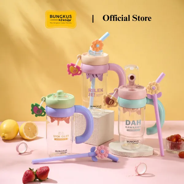 Bungkus Kaw Kaw Signature Collection Bloome Mug with Straw Tumbler 1000ml
