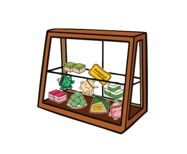 Bungkus Kaw Kaw Fridge Magnet Malaysia Kopitiam Icon Series - Image 3