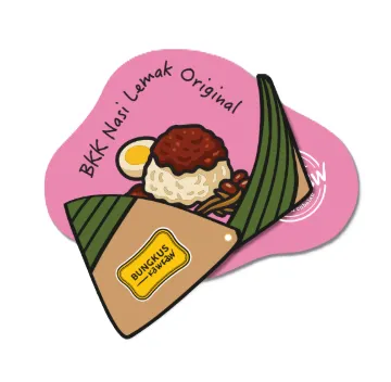 Bungkus Kaw Kaw Fridge Magnet Malaysia Kopitiam Icon Series - Image 9