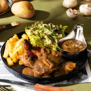 Chicken Chop with Mushroom Sauce