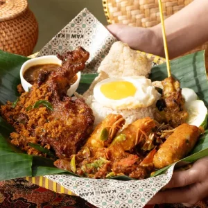 Nasi Lemak Ayam Goreng Berempah with Sambal Petai Udang