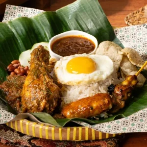 Nasi Lemak Rendang Ayam