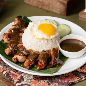 Black Pepper Chicken Chop with Rice